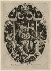 Crowning with Thorns, from Passion of Christ by Jan Sadeler I