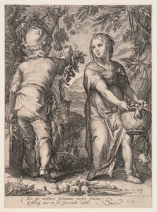Autumn (Boy and Girl Harvesting Fruit), from The Four Seasons