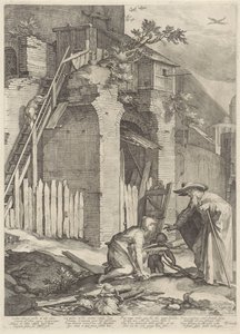Elijah Meets the Widow of Zarephath by Jan Saenredam