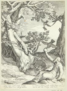 Elijah Fed by Ravens in the Wilderness by Jan Saenredam