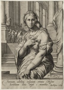 Heroines of the New Testament: The Woman Taken in Adultery by Jan Saenredam
