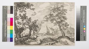 Landscape Showing the Abduction of Ganymede, c.1600 by Jan Saenredam