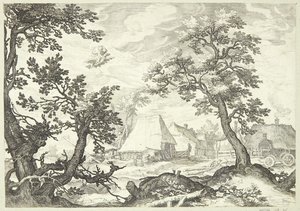 Landscape with the Abduction of Ganymede by Jan Saenredam
