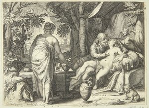 Lot and His Daughters by Jan Saenredam