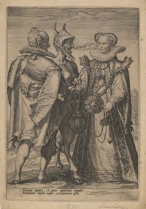 Marriage for Wealth Officiated by the Devil by Jan Saenredam