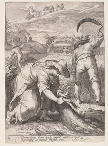 Summer (Peasants Harvesting Wheat), from The Four Seasons by Jan Saenredam
