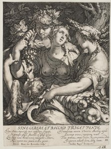 The Alliance of Venus with Bacchus and Ceres by Jan Saenredam