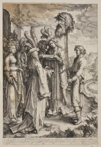 The Israelites Cheering David after the Victory over Goliath by Jan Saenredam