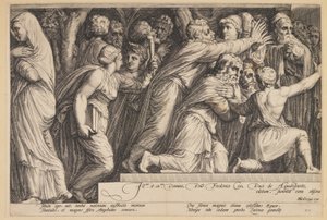 The Punishment of Niobe (Plate 4) by Jan Saenredam