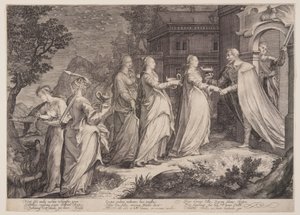 Wise Virgins Received by Our Lord, from Parable of the Wise and Foolish Virgins by Jan Saenredam