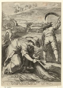 Summer (Harvesting Farmers) (Four Seasons series) by Jan Saenredam