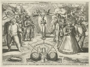 Temperance with Personified Sins (title on object: Est modus.in.rebus. sunt. certi.de) by Jan Snellinck (I) (attributed to)