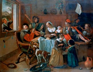 The Merry Family by Jan Havickszoon Steen