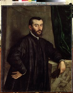 Portrait of Andre Vesale (Andreas Vesalius) (1514-1564), anatomist and physician of Charles V (after Titian by Jan Stephen van Calcar)
