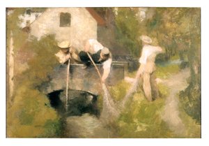 Dredging in the Woluwe by Jan Stobbaerts