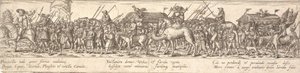Troop of Soldiers with Baggage Wagon and Death on Horseback by Jan Theodor de Bry