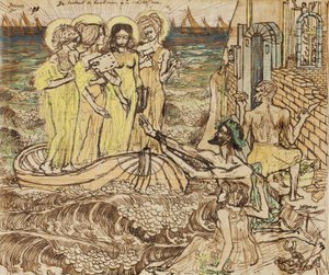 The Arrival of the Muses of Art at Architecture by Jan Toorop