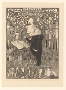 Conductor with Violins and Smoking Chimneys in the Background