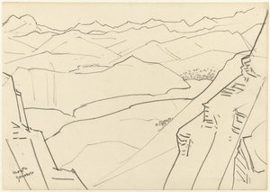 Sketch of a Mountain Landscape Monte Generoso by Jan Toorop