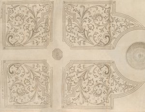 Design for a Fountain and Four Square Parterres for a Pleasure Garden
