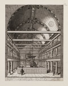 Interior of the Portuguese Synagogue in Amsterdam by Jan Veenhuysen