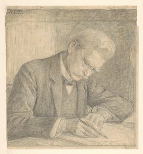Portrait of J. van der Vegt, Writing by Jan Veth
