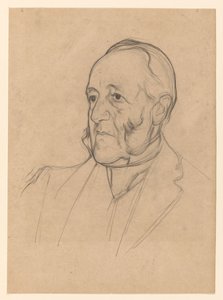 Portrait of a Gentleman with Sideburns, Facing Left by Jan Veth