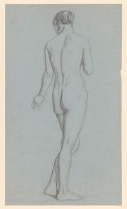 Standing Female Nude, Seen from the Back by Jan Veth