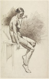 Study of Seated Female Nude