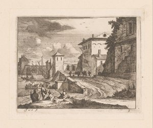 Quays of an Italian Port by Jan Vincentsz. van der Vinne