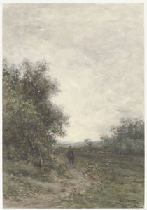 Landscape with a Rider and a Flock of Sheep with Shepherd