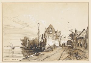 Small Town by a River by Jan Weissenbruch