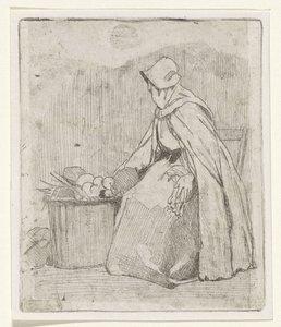 Sitting Market Woman by Jan Weissenbruch