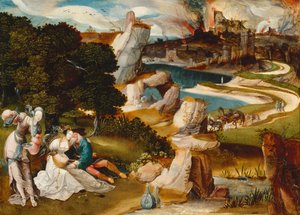 Lot and His Daughters by Jan Wellens de Cock