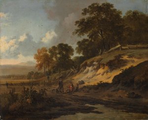 Landscape with Hunters, c.1660-80 by Jan Wijnants