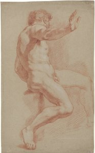 Seated Male Nude, Profile to the Right