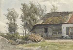 Farmstead with Barn by Jan Willem van Borselen