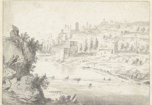 Landscape with the Rhône River Valley, near Vienne by Jan Worst