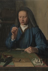 Woman Weighing Gold
