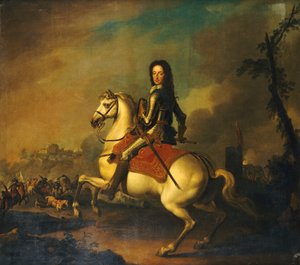 Portrait of King William III at the Battle of the Boyne in 1690