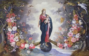 The Virgin and Child Surrounded by a Garland