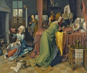 The Birth of the Virgin by Jan de Beer