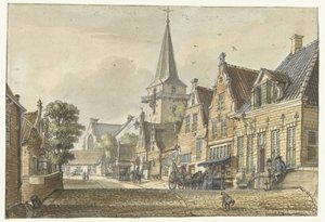 View in the Village of Harmelen by Jan de Beijer
