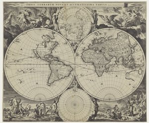 World Map (Orbis Terrarum Nova et Accuratissima Tabula) by Jan de Visscher