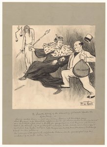 The Drunken Authority and the Arrogant Money Power Hold a Corpse Dance by Jan de Waardt (signed by artist)