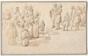 An Elegant Company Drinking Spring Water by Jan the Elder Brueghel