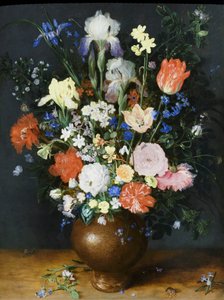 Bouquet in a Clay Vase by Jan the Elder Brueghel