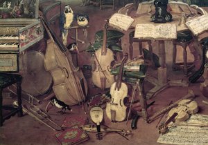 Hearing (detail) by Jan the Elder Brueghel