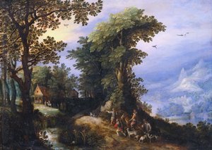 Return from the Hunt by Jan the Elder Brueghel
