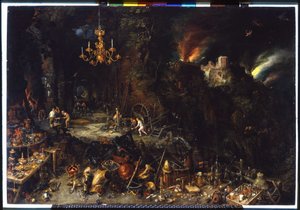 The Fire by Brueghel Jan I (1568-1625), 1621 by Jan the Elder Brueghel